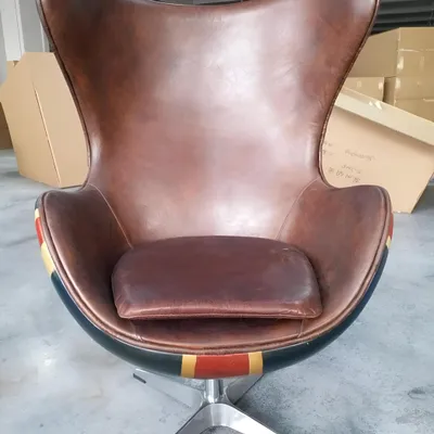 Zdjęcie produktu dla Krzesło Krzesło Obrotowe Vintage Krzesło Executive Krzesło Lounge Klub Skórzany Jack Union
