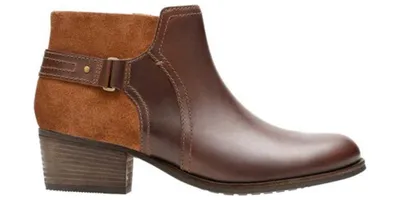 Zdjęcie produktu dla CLARKS Buty damskie Maypearl Lilac Brown Skórzane buty zapinane na suwak CLARKS Buty damskie Maypearl Lilac Brown Skórzane buty zapinane na suwak 37