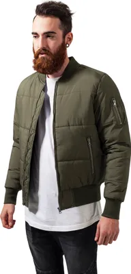 Zdjęcie produktu dla Kurtka bomberka Bunda Urban Classics Basic Quilt, kolor oliwkowy – rozmiar XL