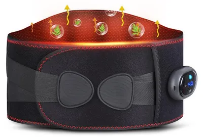 Produktbild von Beheizter Rückengurt,Vibrationsmassage Wärmegürtel,1100mAh ,Kabellose beheizte Rückenbandage mit 5 Wärmestufen & 3 Massagemoden,für Rückenschmerzen
