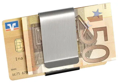 Image de Double pince à billets en acier inoxydable
