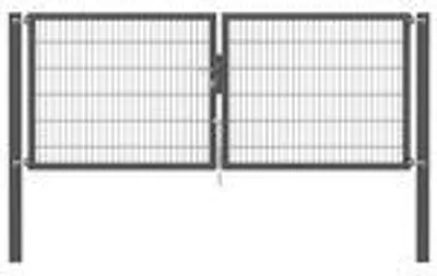 Immagine prodotto di Alberts 637170 Cancello doppio Flexo Plus con accessori, antracite, larghezza 300 cm, altezza 120 cm