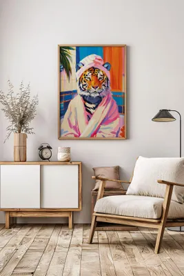 Image de Wallity, Artsrmdl14, Tableau décoratif encadré, multicolore, bois, 33 x 48 cm
