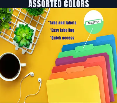 Image de pack de 6 classeurs de couleur, classeurs Manila, dossiers, classeurs de couleur Manila, classeurs pour classeurs, taille A4, taille Letter