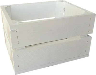 Produktbild von Weiß Holzkisten 25 x 20 x 15 cm massive Weinkisten in vielen Farben zur Auswahl Holz Kisten Obstkisten Apfelkisten, holzregal.
