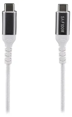 Productafbeelding van T'nB TCUSBC100W, 2 meter, USB-C, USB-C, USB 3.2 Gen 1 (3.1 Gen 1), Aluminium, Wit