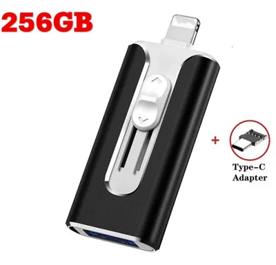 Produktbild von Eletrova USB-Stick 256 GB mit Adaptern für iPhone, Android und Windows