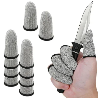 10 Fingerlinge, schnittfest, Antirutsch, atmungsaktiv, für Küche, Garten