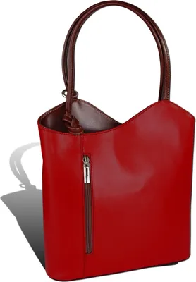 Obrázek produktu pro Batoh červený černý Toscanto bag kožený D2OTT106SR