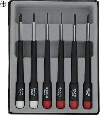 Immagine prodotto di Donau Elektronik Electrical &amp; precision engineering Screwdriver set 6-piece Phillips, Pozidriv