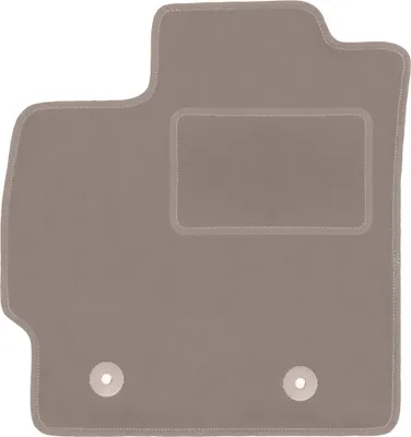 Produktbild von Fahrerfußmatte Velours beige passend für Toyota Prius III (2009-2011, Schrägheck) – mit Befestigungen – passgenau