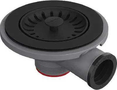 Produktbild von Franke Zubehör - Siebventil Colorline, schwarz matt 112.0657.022