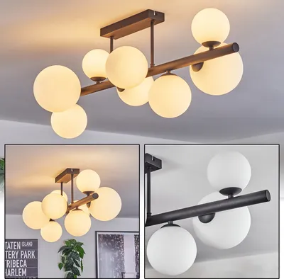 Produktbild von Isorella Deckenlampe aus Metall/Glas in Schwarz/Weiß
