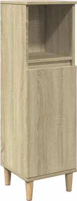 Obrázok produktu pre vidaXL Kúpeľňová skrinka Sonoma Oak 30x30x100 cm Materiál dreva