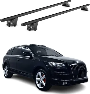 Produktbild von Dachträger Grundtäger für Audi Q7 2005-2015 100kg Aluminium Schwarz 2 tlg ABE