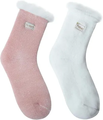Produktbild von 2 Paar Damen Thermosocken Kuschelsocken Winter Warme Dicke Sš¹? Haussocken Mit Vollplš¹sch und Wolle