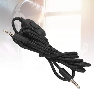 Imagen del producto de Cable adaptador para auriculares - Repuesto de cable de audio de 35 mm para G233, G433, GPRO - 1,9 metros.