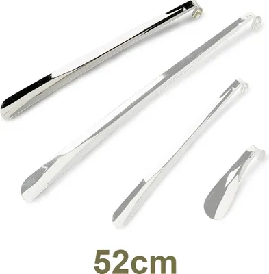 Produktbild von Schuhlöffel - extra stabiler Schuhanzieher aus Stahl - 52cm lange Schuhanziehhilfe - Rückenschonender Schuh Löffel in