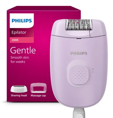Produktbild von Philips 2000 series Epilator Series 2000 BRE237/00 Kabelgebundener Epilierer, Lila, AC, 2 Jahr(e)
