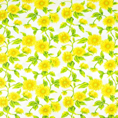 Produktbild von Baumwolle 100% Sonnenblumen auf weißem Hintergrund - 220cm