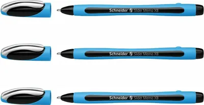 Produktbild von Kugelschreiber Schneider Slider Memo XB - 3er-Set schwarz