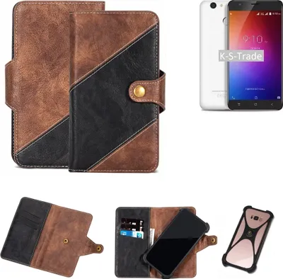 Produktbild von K-S-Trade Handy Hülle Schutz Hülle Schutzhülle Bookstyle Case kompatibel mit Blackview E7 Handy Cover Hülle Schutztasche 1x