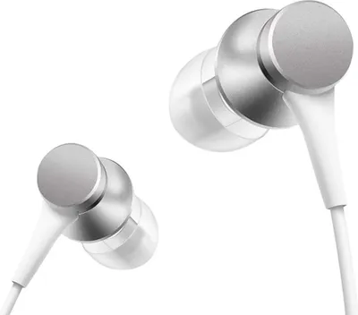Produktbild von Original Headset für Xiaomi Redmi 10 HSEJ03JY in silber Kopfhörer Ohrhörer in-ear earphone Head-Set 3,5mm Stecker + gratis Emiro® Reinigungspad