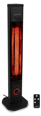 Produktbild von Terrassenheizung, stehend - 2000 W, Infrarot-Heizstrahler aus Kohlefaser - Schwarz