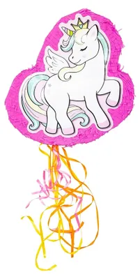 Produktbild von Pinata Einhorn für Kinder ausziehbar – 40 cm x 41 cm