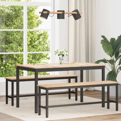 Image de Maison Exclusive - Table à manger Nature 140 x 80 x 75 cm Bois de pin massif