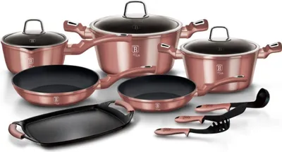 Image de Cuisson Berlinger Haus ensemble de casseroles Metallic Irose Line BH6044