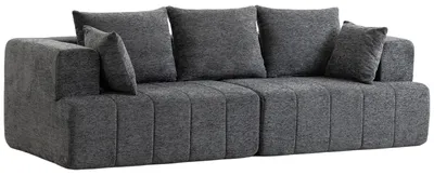 Produktbild von HOMCOM Sofa 3 Sitzer 194 cm Boneless Sofa mit Chenille-Optik, 58 cm Tiefe Sitze