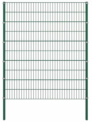 Image de vidaXL Clôture Zaunfeld avec poteaux en fer, 11,9 x 2 m, vert