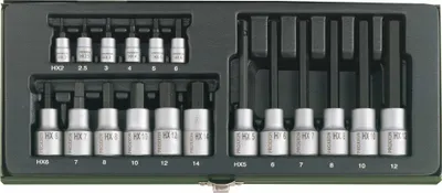 Image de Proxxon Industrial Bit set 1/4 (6.3 mm), 1/2 (12.5 mm) 18-piece 23 100