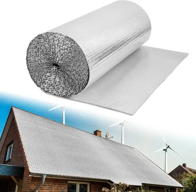 Produktbild von Aopunly Isolierfolie Dämmfolie 1x20m 200g/m² Thermofolie Reflexionsfolie Isolierung 3-4mm Aluminium