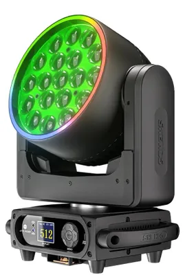Produktbild von Bühnenscheinwerfer-Effekt, hohe Helligkeit, DMX-Steuerung, 1PC 19x25w RGBW