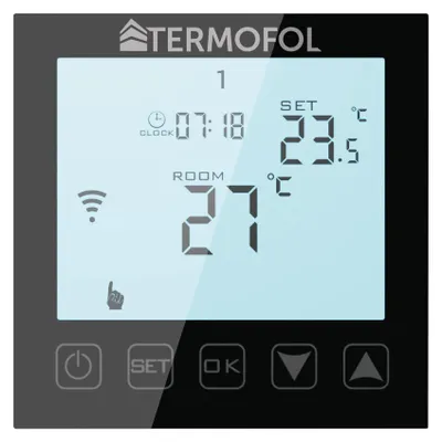 Produktbild von Termofol Elektrische Fußbodenheizung Heizfolie 230V mit Thermostat WiFi Schwarz, Leistung 140 W/m2, 24 m²