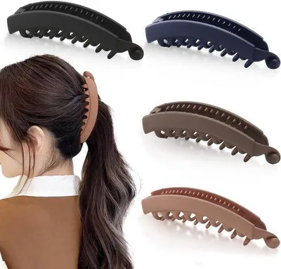 Produktbild von Haarclips-Set mit 4 großen Bananenhaarclips, großem dickem Haar, für Frauen und Mädchen