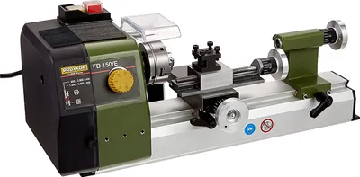 Produktbild von Proxxon Feindrehmaschine FD 150/E, präzise Drehbank mit 2-stufigem Riemenantrieb