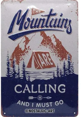 Zdjęcie produktu dla Metalowy Plakat 20 X 30Cm Mountains