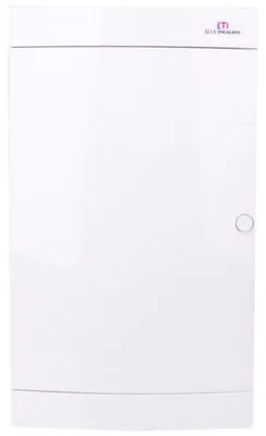 Immagine prodotto di Pannello di distribuzione modulare 3x12, da incasso, porta bianca / grado di protezione IP 40, 400V AC / modello ECT36PO-s, codice 001101073