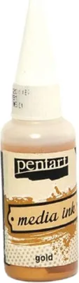 Produktbild von PENTART - Tinte auf Alcoholbasis - Media Ink - Gold 20ml