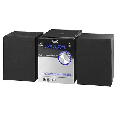 Obrázok produktu pre Trevi 0H10D800, Domáci audio minisystém, Čierna, Strieborná, 1 veža/veží, Horné, DAB, DAB+, FM, PLL, LCD