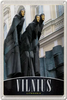 Produktbild von Blechschild Reise 20x30cm Vilnius Litauen Skulptur Europa Urlaub