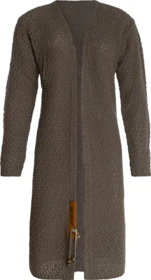 Produktbild von Knit Factory Luna Lange Strickjacke - Cappuccino - 36/38