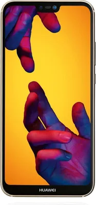 A smartphone with a colorful wallpaper showing two hands reaching for each other.