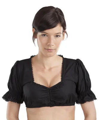 Productafbeelding van Solidchoice - Elegante Zwarte Dirndl Blouse voor Dames