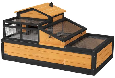 Obrázok produktu pre Dvojposchodový terarij pre želvy | Farba: žltá + čierna | Rozmery: 65 x 112 x 60 cm