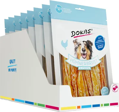 Produktbild von DOKAS Hühnerbrust in Streifen 250g 8er Pack