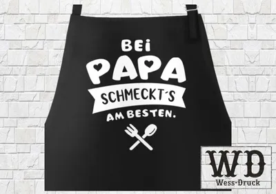 Produktbild von Kochschürze bei Papa Mama Oma Opa schmeckts am besten Grill-Schürze Spruch
